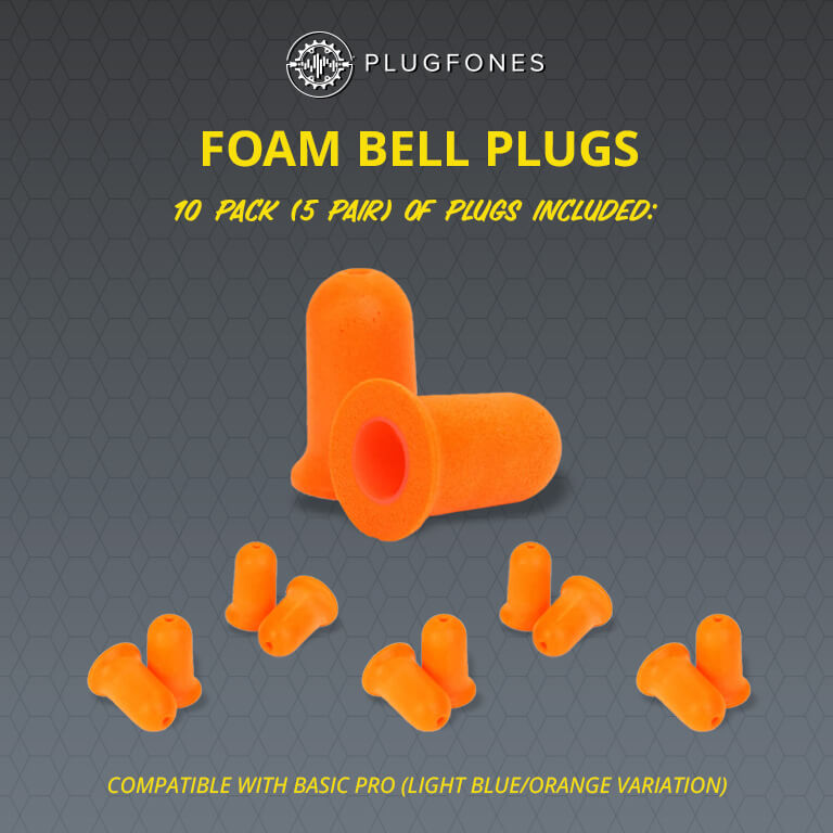 Foam Bell Plugs (orange-plugs) Product Whats included Image