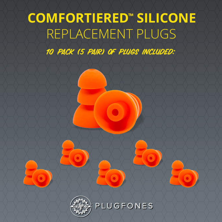 Comfortiered&trade; Silicone Plugs (orange-plugs) Product Whats included Image