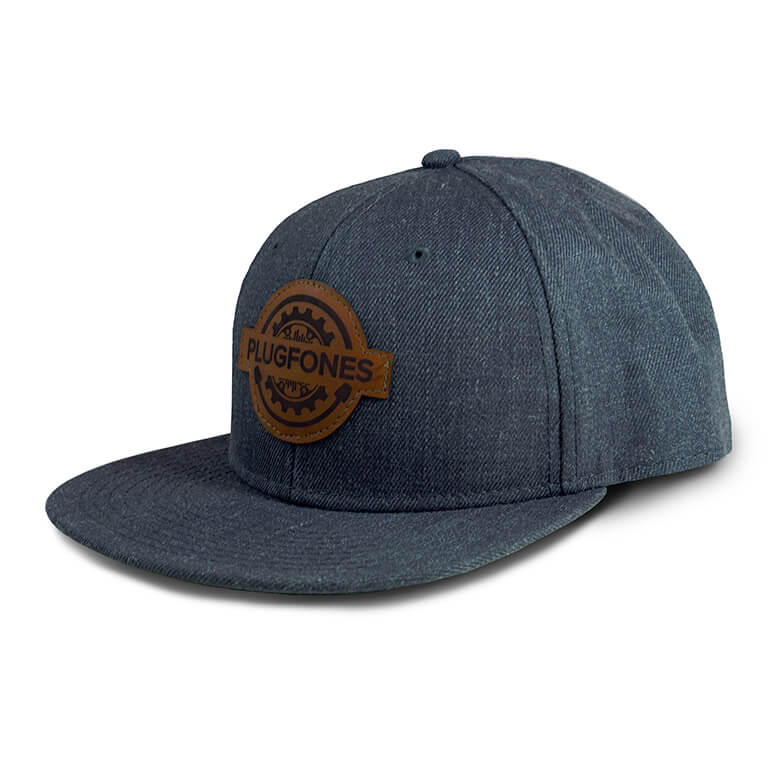 PLUGFONES Snapback Hat (heather-grey-fabric) Product Side profile Image